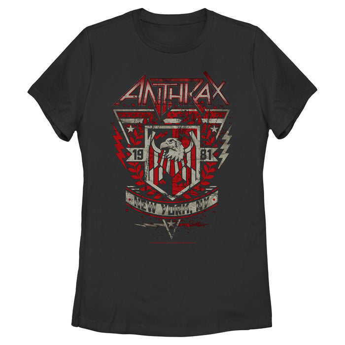 fifth sun Women's Anthrax Distressed Eagle 1981 T-Shirt