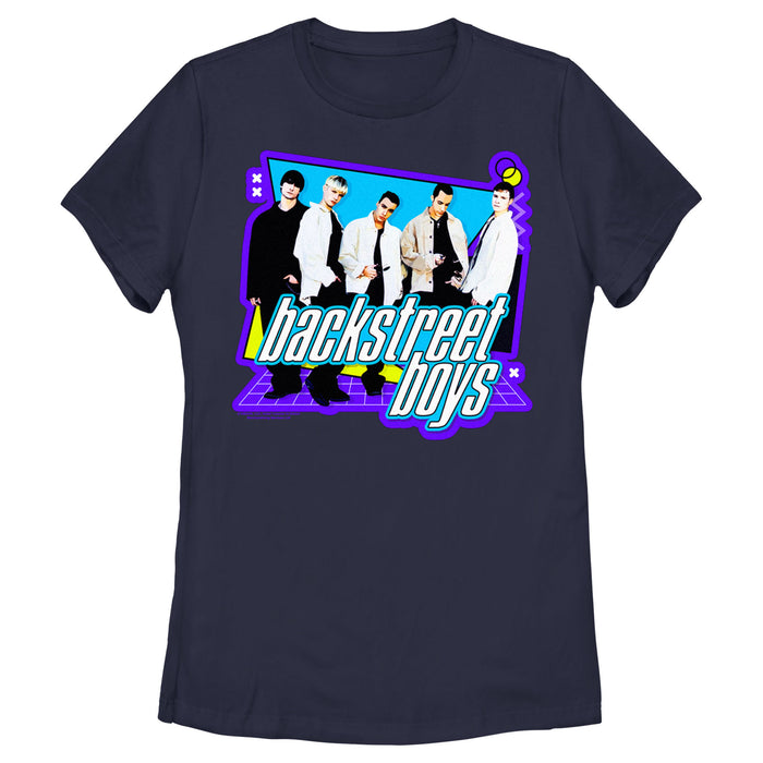 fifth sun Women's Backstreet Boys Band 90s Pop Grid T-Shirt