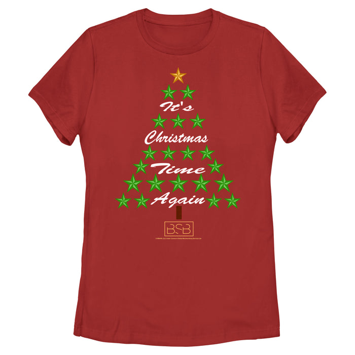 fifth sun Women's Backstreet Boys It's Christmas Time Again T-Shirt