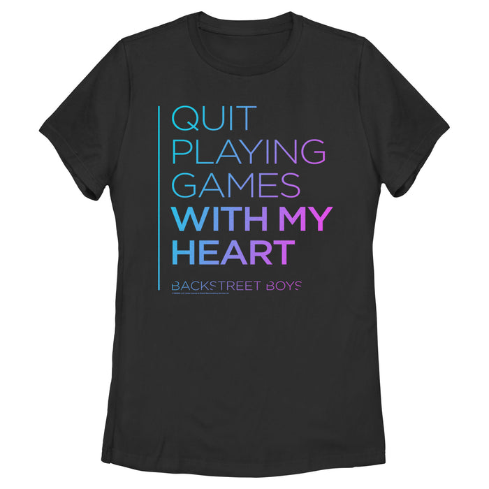 fifth sun Women's Backstreet Boys Quit Playing Games With My Heart T-Shirt