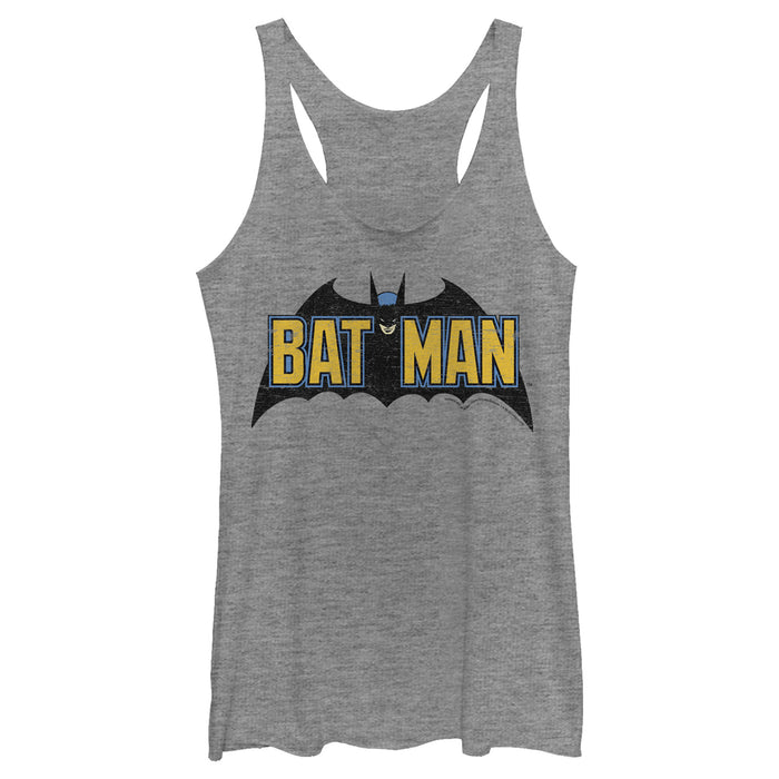 fifth sun Women's Batman Caped Crusader Logo Racerback Tank Top