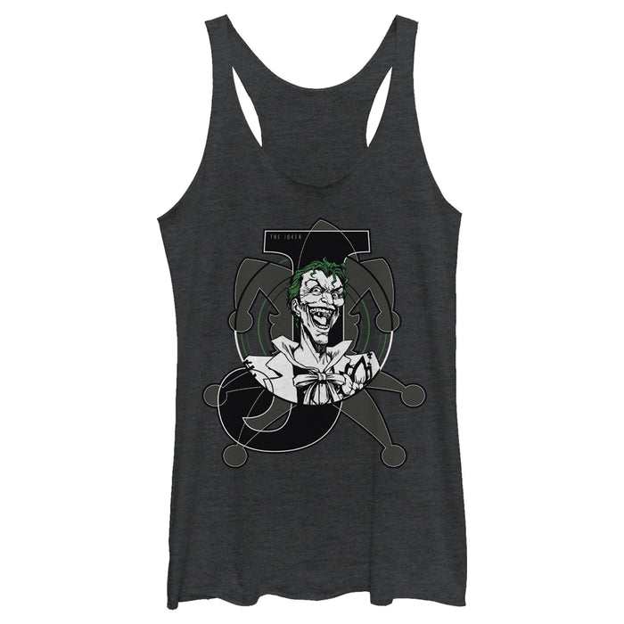fifth sun Women's Batman Joker Symbol Racerback Tank Top