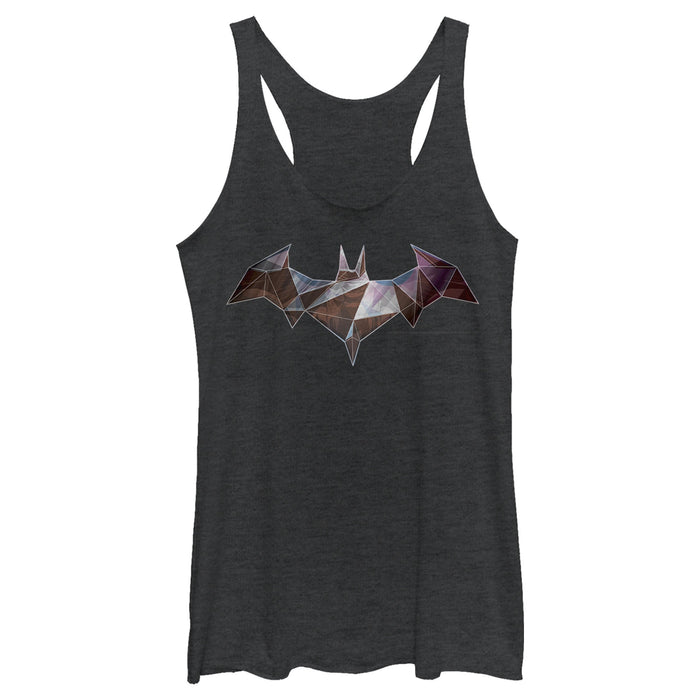 fifth sun Women's Batman Logo Geometric Wing Racerback Tank Top