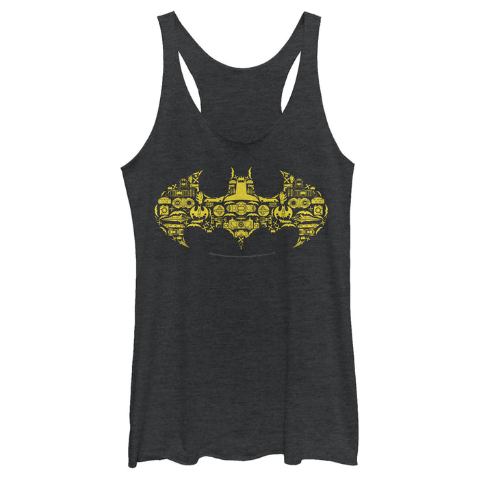 fifth sun Women's Batman Logo Icon Collage Racerback Tank Top