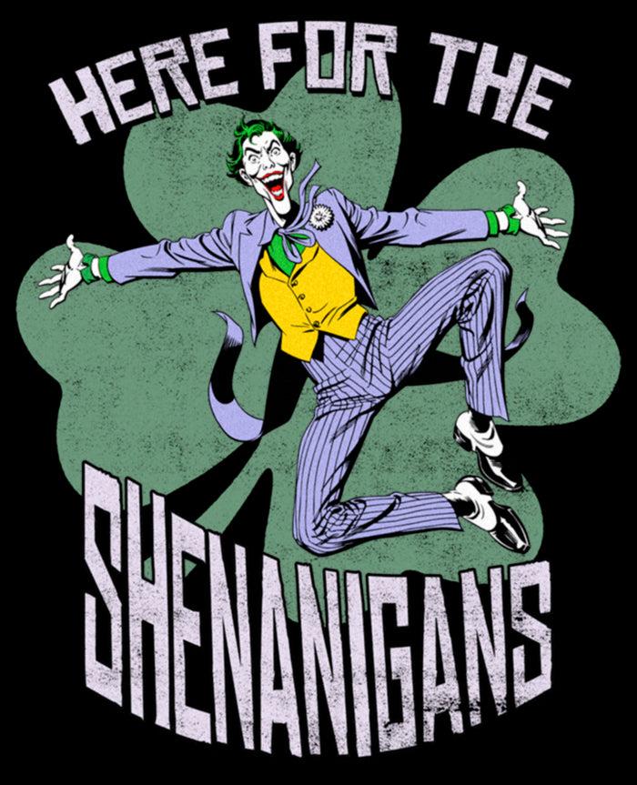 Fifth Sun Women's Batman St. Patrick's Day Joker Here For The Shenanigans T-Shirt
