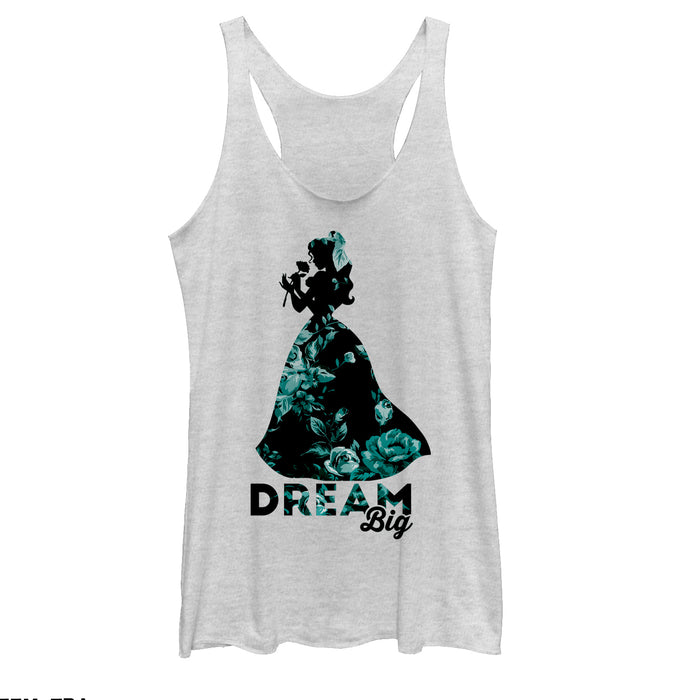 fifth sun Women's Beauty and the Beast Belle Dream Big Floral Print Racerback Tank Top