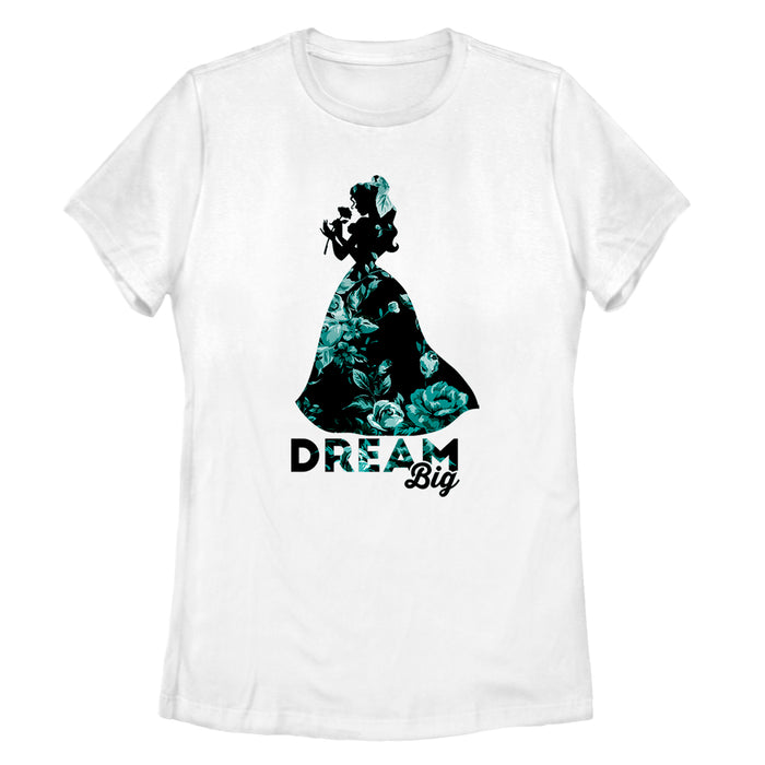 fifth sun Women's Beauty and the Beast Belle Dream Big Floral Print T-Shirt