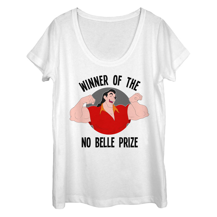 fifth sun Women's Beauty and the Beast Gaston No Belle Prize Scoop Neck
