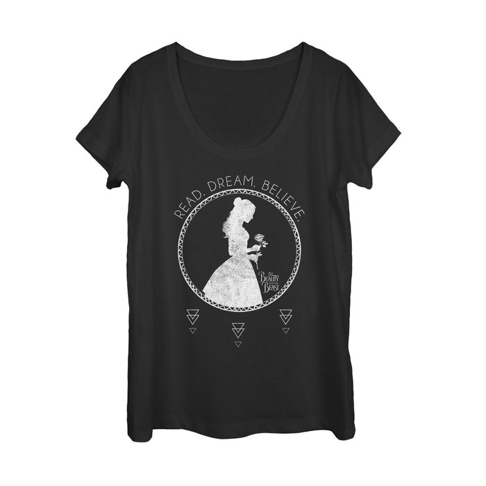 fifth sun Women's Beauty and the Beast Read Dream Scoop Neck
