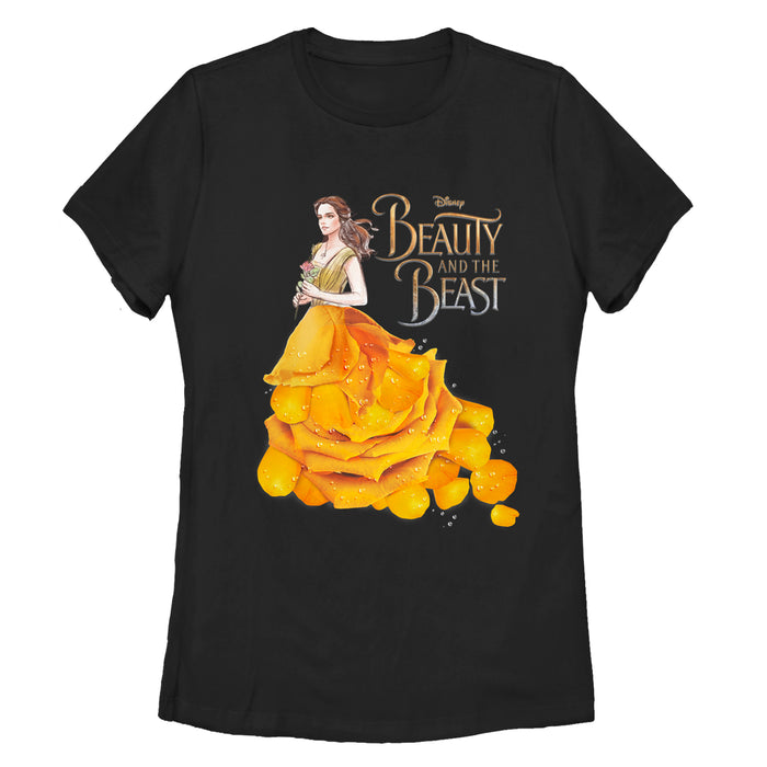 fifth sun Women's Beauty and the Beast Rose Petal Dress T-Shirt