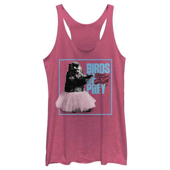 fifth sun Women's Birds of Prey Dancing Chipmunk Logo Racerback Tank Top