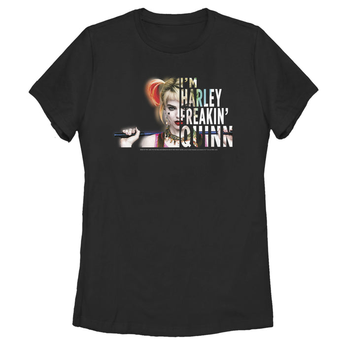 fifth sun Women's Birds of Prey Harley Freakin' Quinn T-Shirt