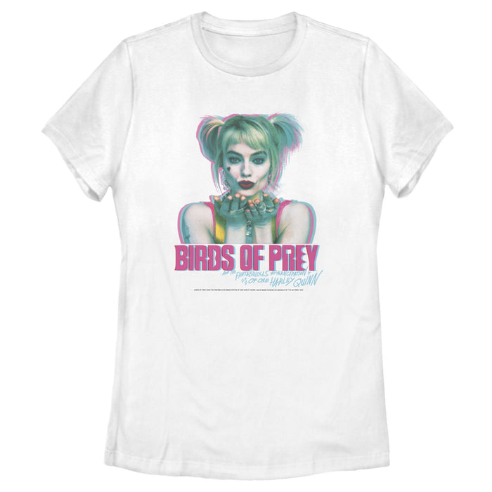 fifth sun Women's Birds of Prey Harley Quinn Blur T-Shirt