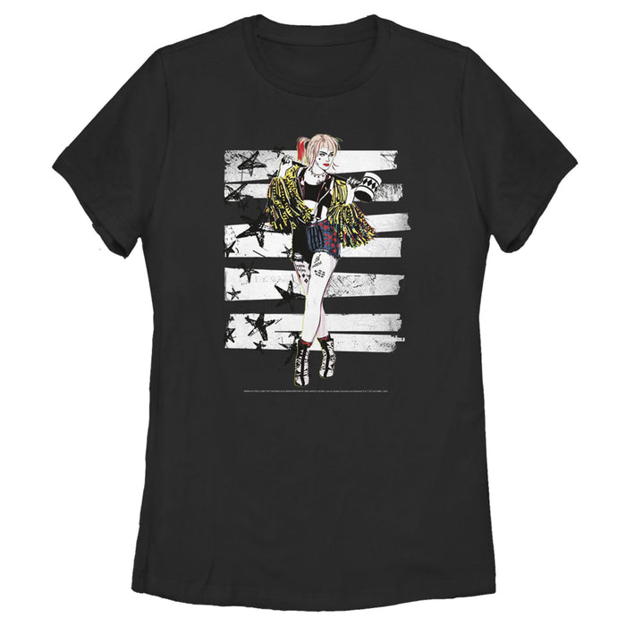 fifth sun Women's Birds of Prey Harley Quinn Comic Pose T-Shirt
