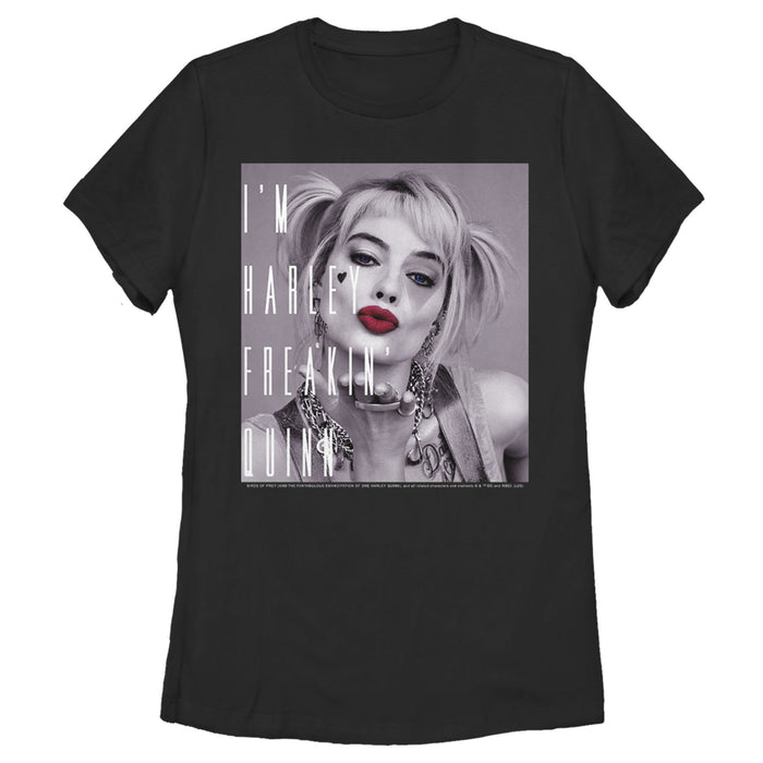 fifth sun Women's Birds of Prey I'm Harley Freakin' Quinn T-Shirt
