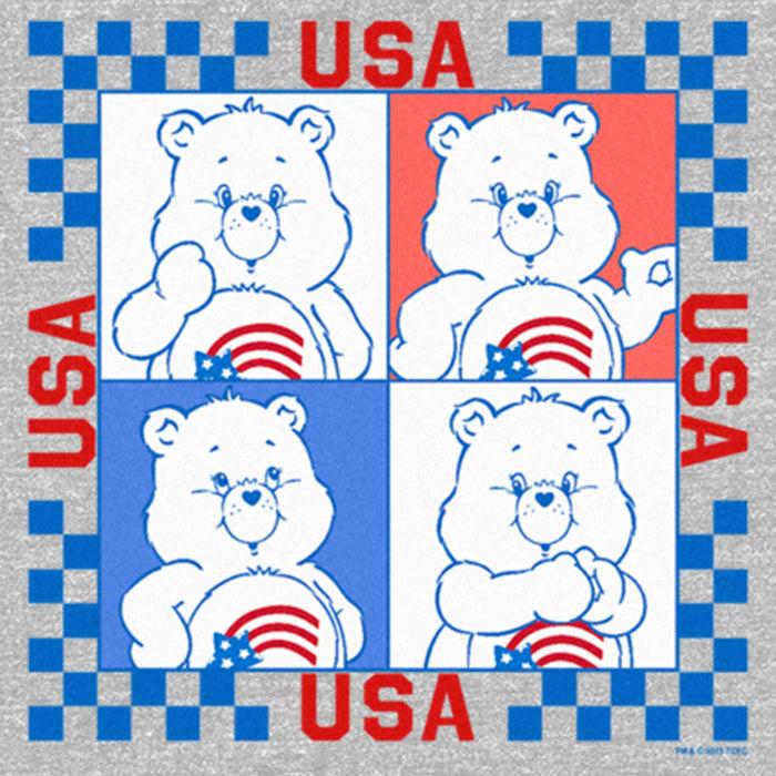 Fifth Sun Women's Care Bears America Cares Bear Patriotic Portraits T-Shirt