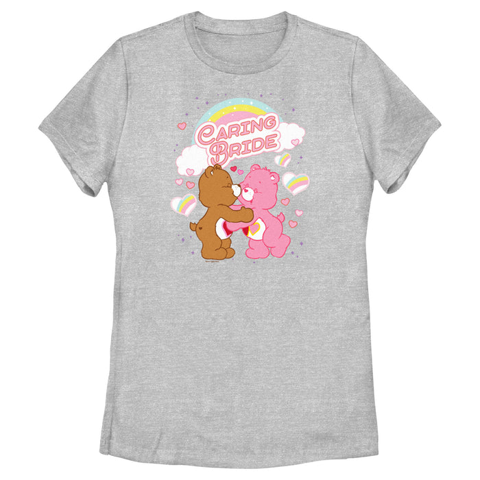 fifth sun Women's Care Bears Love-a-Lot and Tenderheart Bear Caring Bride T-Shirt