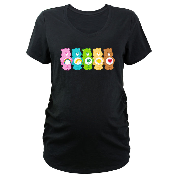 fifth sun Women's Care Bears Rainbow Line Up T-Shirt