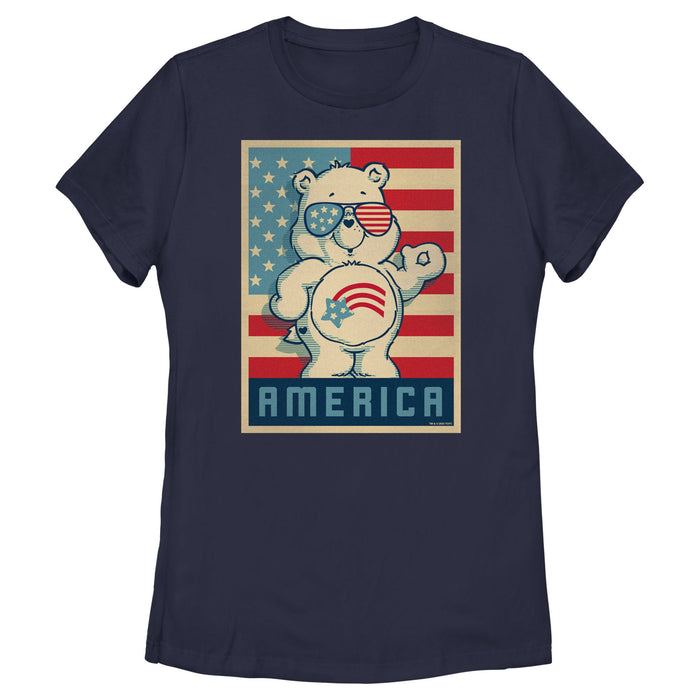 fifth sun Women's Care Bears Retro America Cares Bear T-Shirt