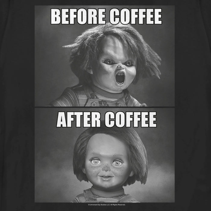 Fifth Sun Women's Child's Play Before And After Coffee Meme T-Shirt