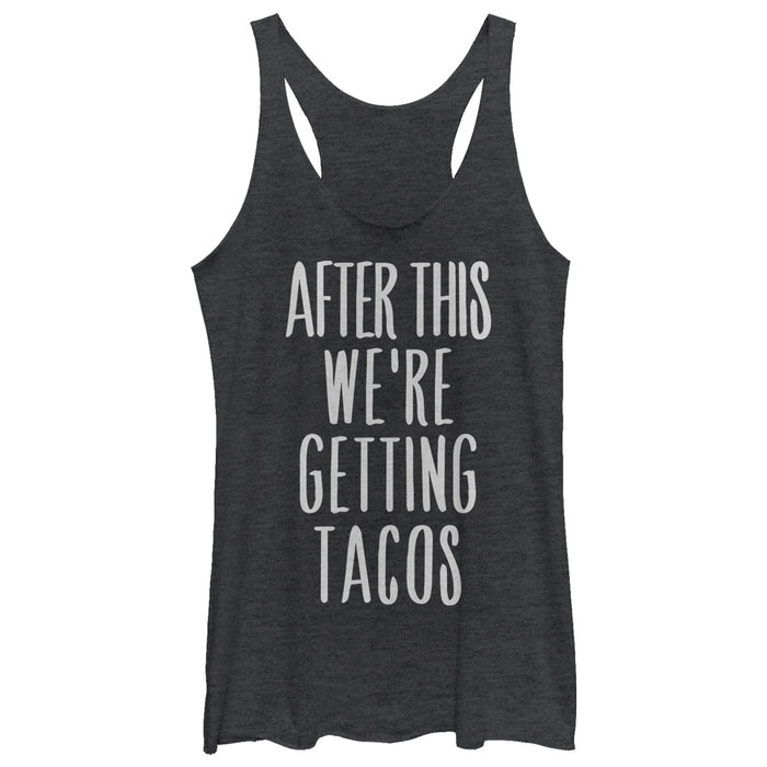 Fifth Sun Women's CHIN UP After This Getting Tacos Racerback Tank Top