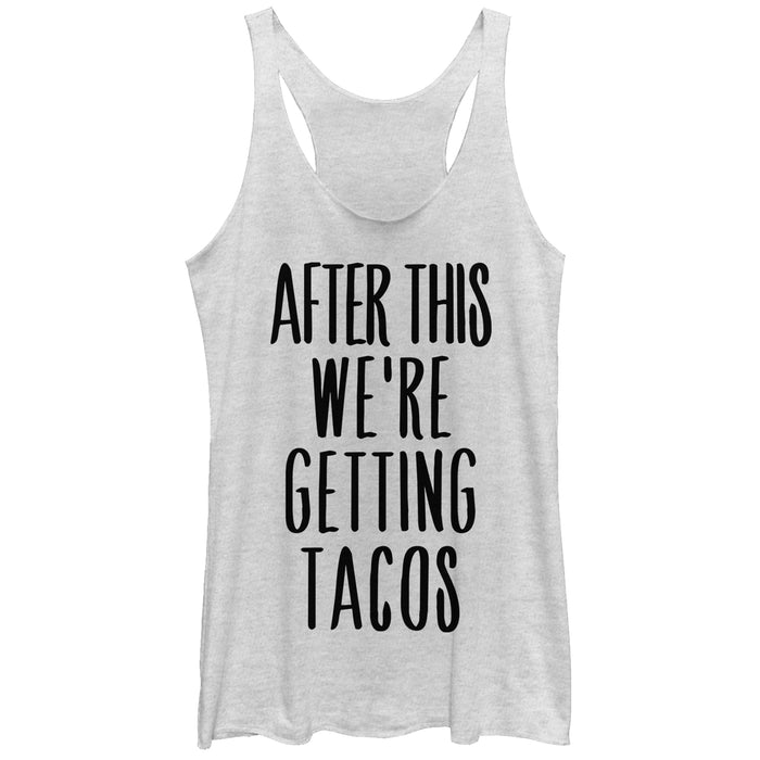 fifth sun Women's CHIN UP After This Getting Tacos Racerback Tank Top