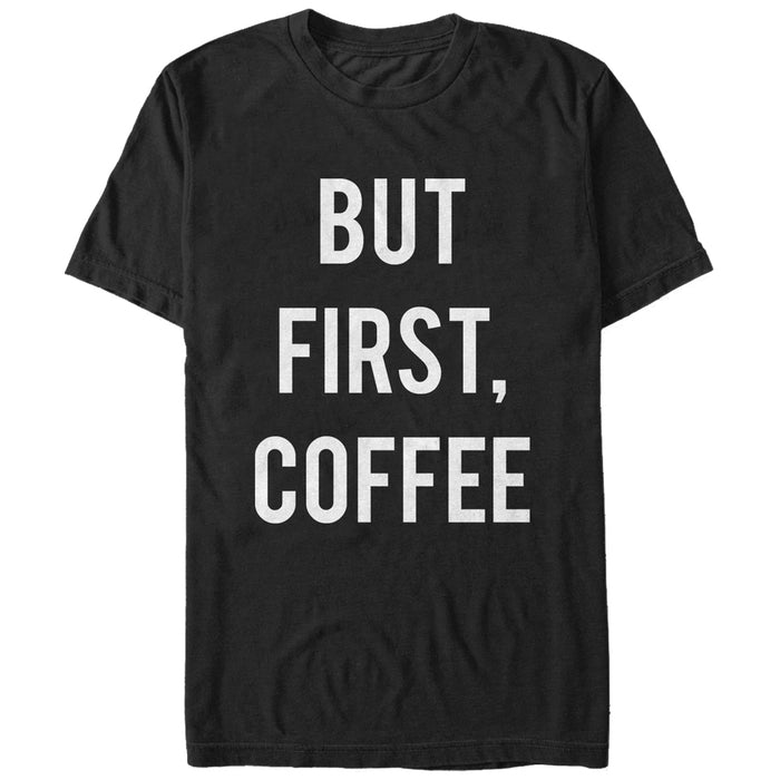 fifth sun Women's CHIN UP But First Coffee Boyfriend Tee