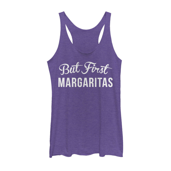 fifth sun Women's CHIN UP But First Margaritas Racerback Tank Top