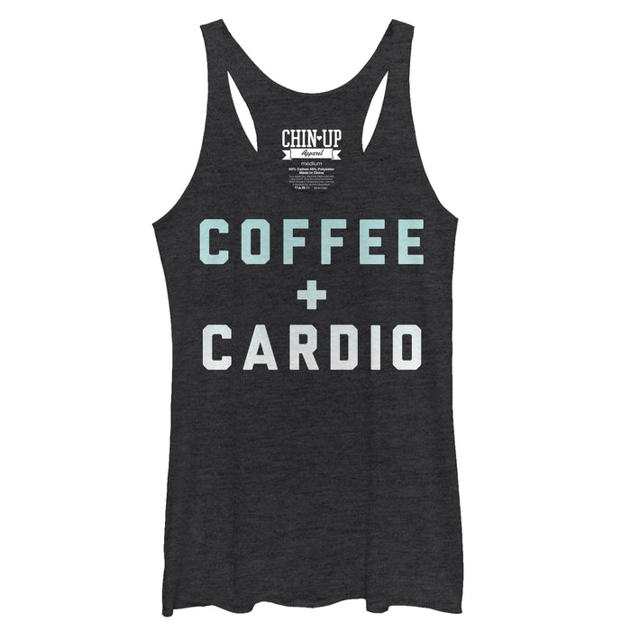 fifth sun Women's CHIN UP Cardio and Coffee Racerback Tank Top