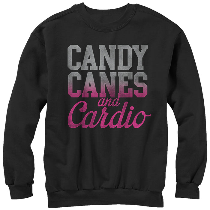 fifth sun Women's CHIN UP Christmas Candy Cane Cardio Sweatshirt