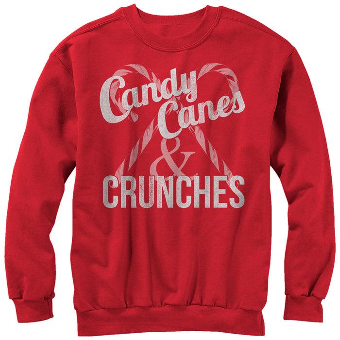 fifth sun Women's CHIN UP Christmas Candy Canes and Crunches Sweatshirt