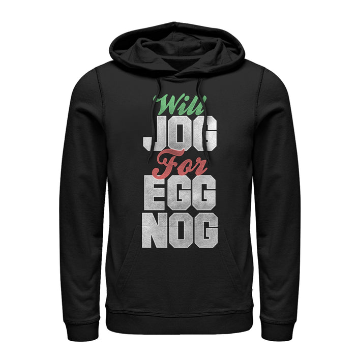 fifth sun Women's CHIN UP Christmas Jog for Egg Nog Pull Over Hoodie