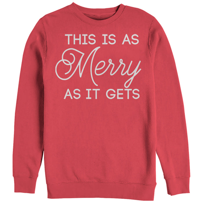 fifth sun Women's CHIN UP Christmas Merry Fill Sweatshirt