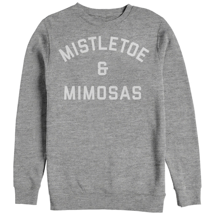 fifth sun Women's CHIN UP Christmas Mistletoe Mimosas Sweatshirt