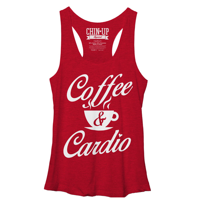 fifth sun Women's CHIN UP Coffee and Cardio Racerback Tank Top