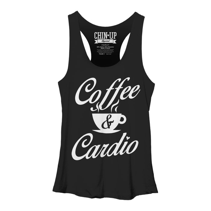 fifth sun Women's CHIN UP Coffee and Cardio Racerback Tank Top