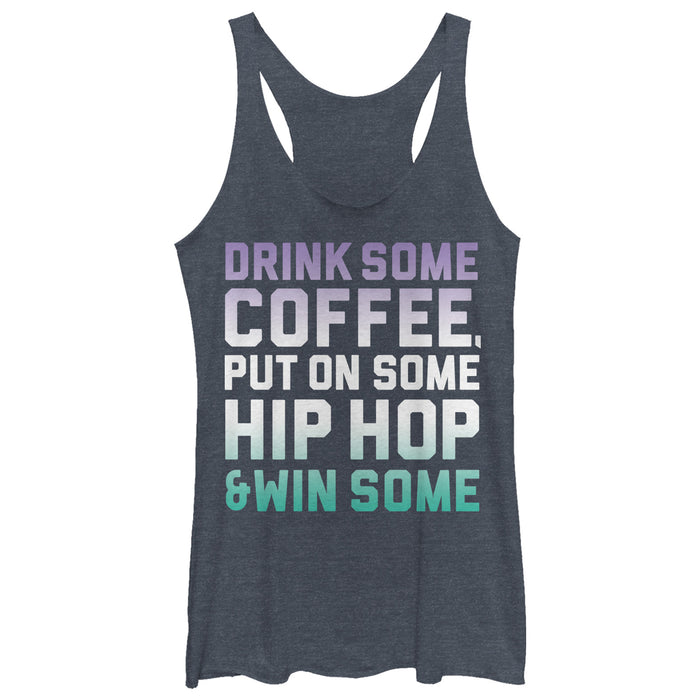 fifth sun Women's CHIN UP Coffee and Hip Hop Racerback Tank Top