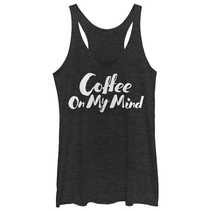 fifth sun Women's CHIN UP Coffee on My Mind Racerback Tank Top