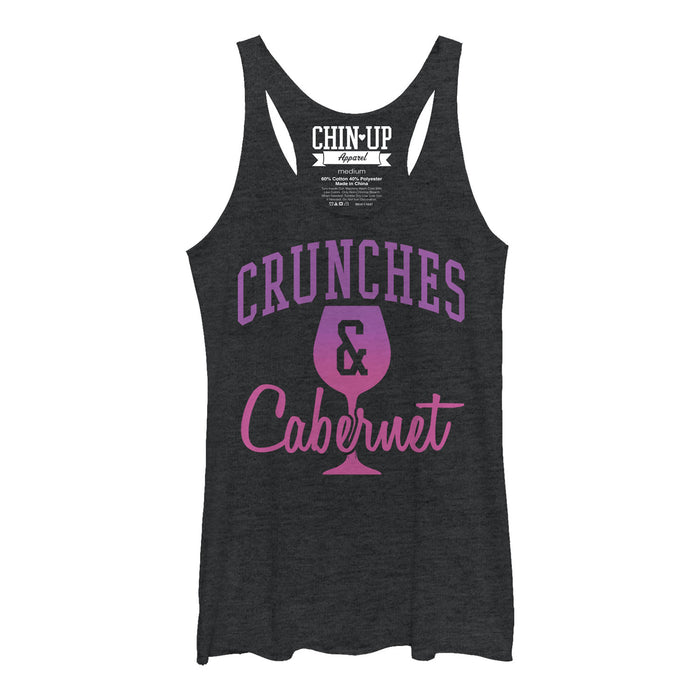 fifth sun Women's CHIN UP Crunches and Cabernet Racerback Tank Top