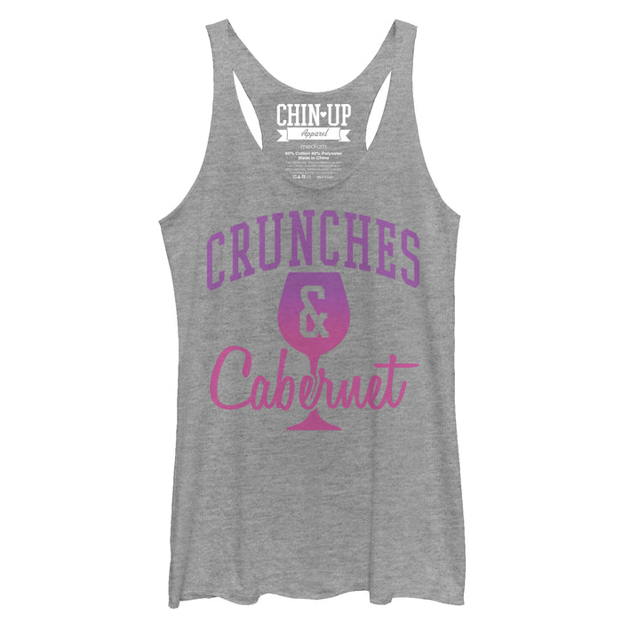 fifth sun Women's CHIN UP Crunches and Cabernet Racerback Tank Top