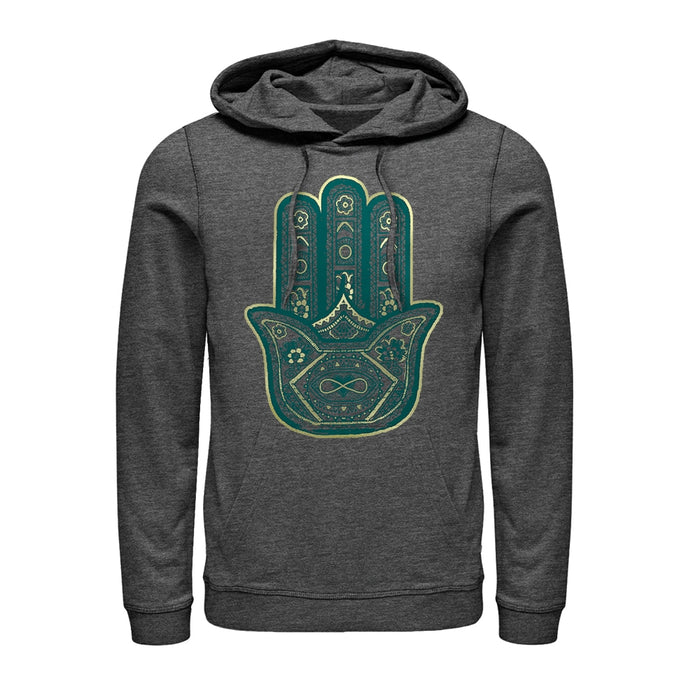 fifth sun Women's CHIN UP Distressed Hamsa Pull Over Hoodie