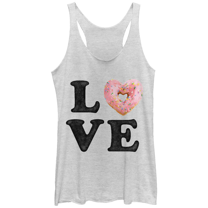 fifth sun Women's CHIN UP Donut Love Racerback Tank Top
