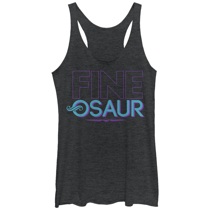 fifth sun Women's CHIN UP Fine-osaur Dinosaur Racerback Tank Top