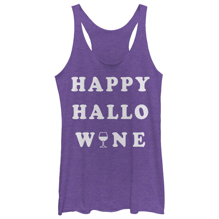 fifth sun Women's CHIN UP Halloween Happy Wine Racerback Tank Top