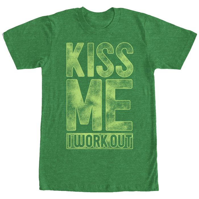 fifth sun Women's CHIN UP Kiss Me I Work Out Boyfriend Tee