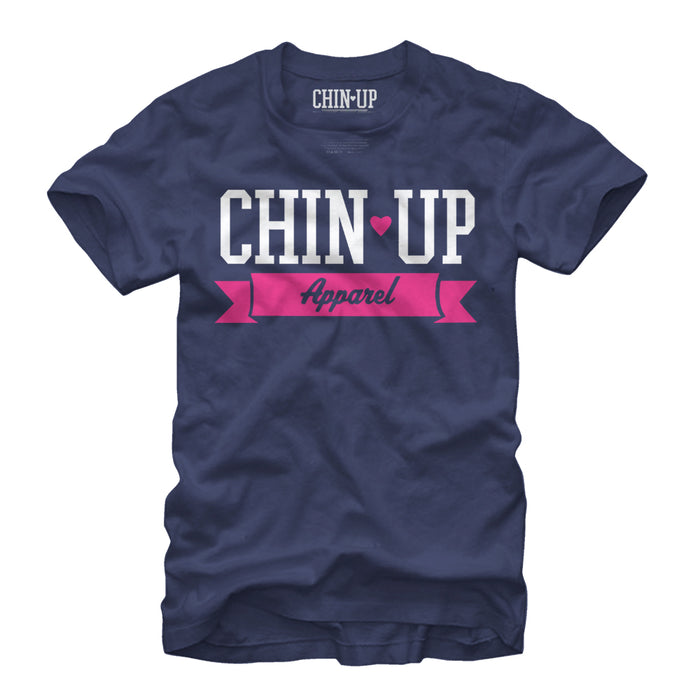 fifth sun Women's CHIN UP Logo Ribbon Boyfriend Tee