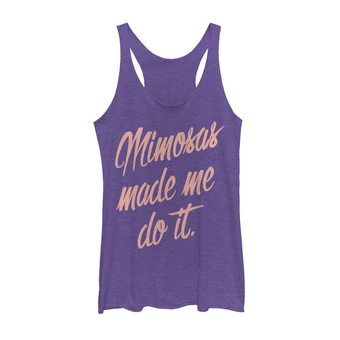 fifth sun Women's CHIN UP Mimosas Made Me Racerback Tank Top