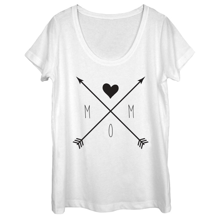 fifth sun Women's CHIN UP Mom Crossed Arrows Scoop Neck