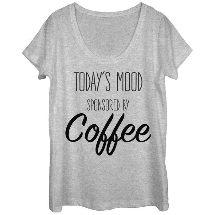 fifth sun Women's CHIN UP Mood Sponsored by Coffee Scoop Neck