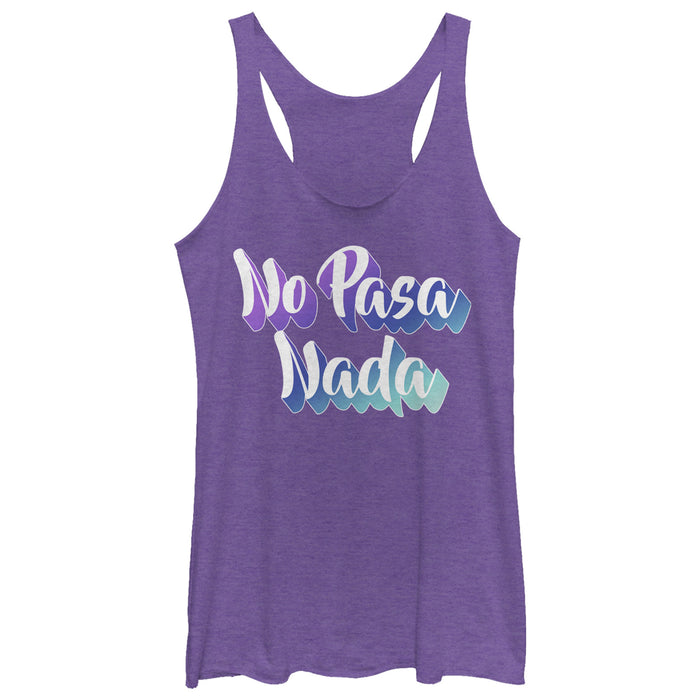 fifth sun Women's CHIN UP No Pasa Nada Racerback Tank Top